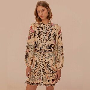 FARM Rio Classic Nature Sand Mini Dress